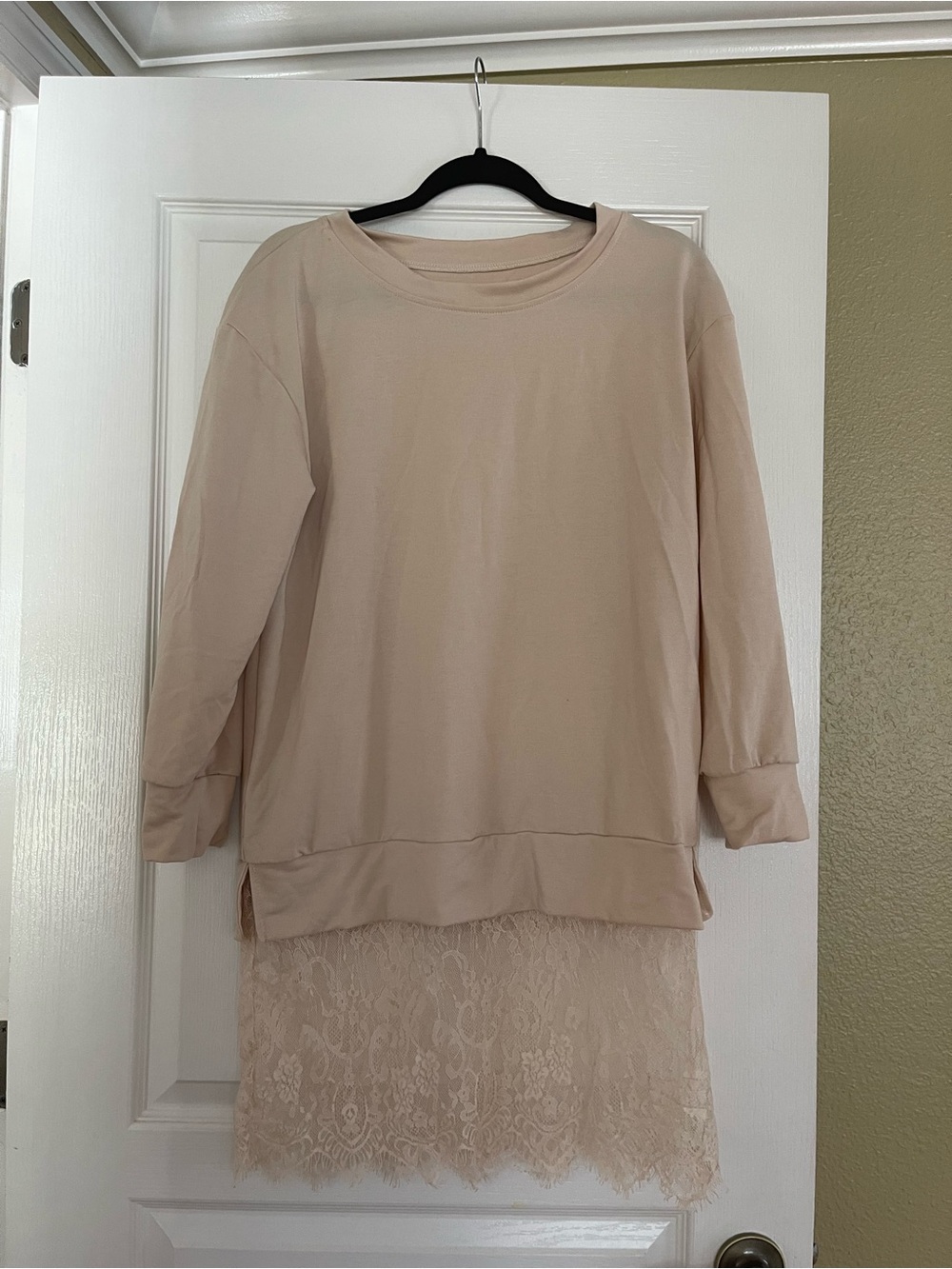 NWOT Lace-Hem Sweatshirt dress
